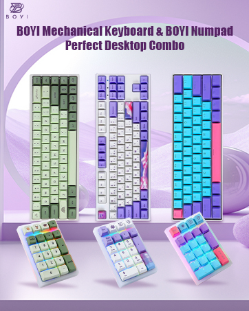 BOYI K104Pro Retro Mechanical Keyboard with TFT Smart Display&Knob,Gasket Structure HotSwap BT5.0...