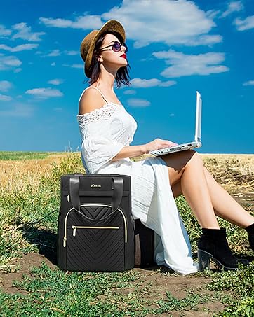 LOVEVOOK Backpack Womens 15.6 inch Laptop Rucksack Bags for Women 2 in 1 Ladies Tote Handbags Wat...