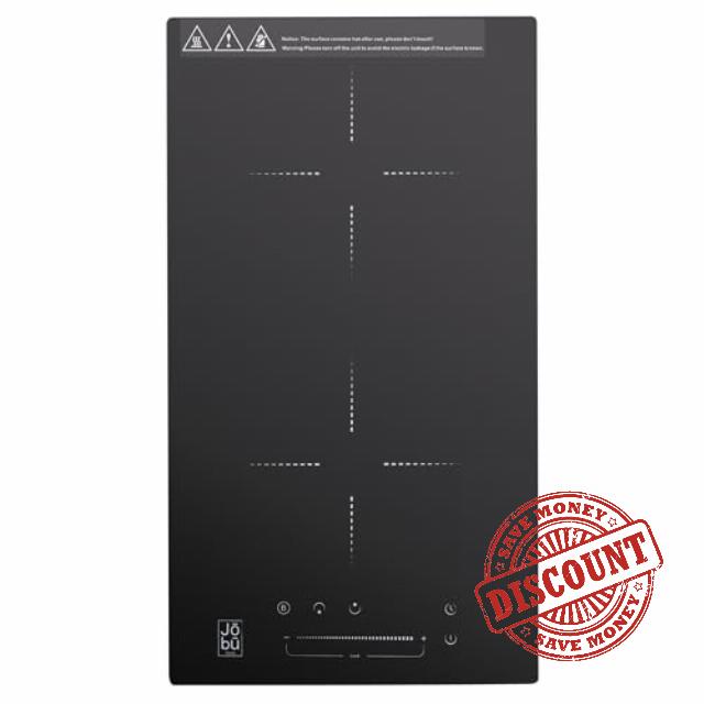 JŌBŪ Built in 2 Ring 30cm Electric Induction HOB - Powerful 2800w Output UK plug - Touch Control Panel and Timer - 2 Cooking Rings Cooker - Model ID3501S
