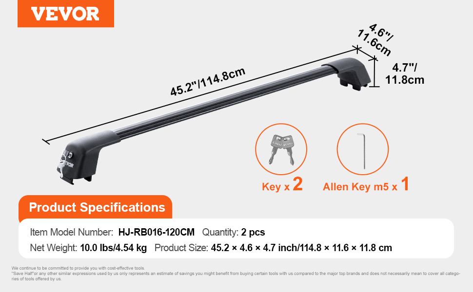 universal roof cross bars