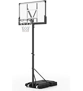 COSTWAY 200-305cm Basketball Stand, Pro Freestanding Basketball Set, Fully Adjustable Portable Ho...