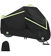 300D Waterproof Motorbike Cover, Outdoor Rainproof Dustproof Moto Motorcycle Cover Protective Tar...