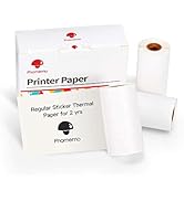 Phomemo Paper - Compatible with M02S/M02Pro Mini Thermal Printer, White Tape (15mm*3.5m, 3 Rolls)...