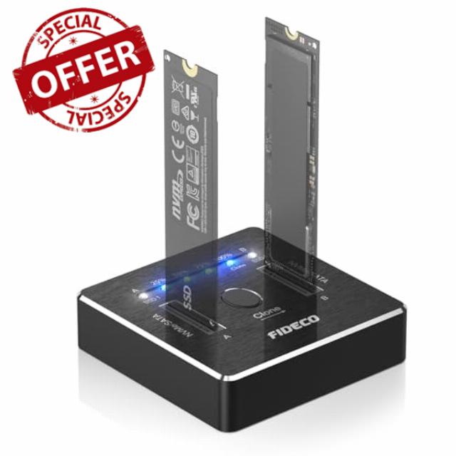 FIDECO M.2 NVMe SATA SSD Docking Station