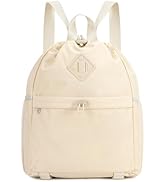 WANDF Drawstring Backpack Sports Gym Bag with Yoga Mat Strap, Water-Resistant String Backpack Cin...