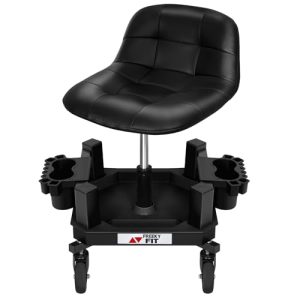 Adjustable Shop Stool Mechanic Stool Seat Garage Shop Roller Work Chair Mobile Rolling Seat with Tool Tray