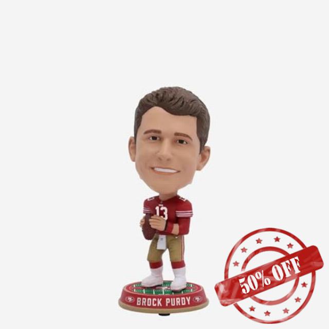 Brock Purdy San Francisco 49ers Field Stripe Mini Bighead Bobblehead NFL