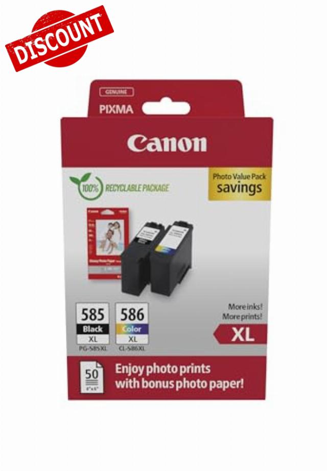 Canon PG-585XL / CL-586XL Genuine Ink Cartridges