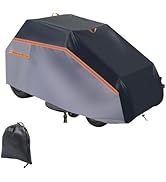 luolety 600D Lawn Tractor Cover, Tarpaulin Waterproof Dust UV Resistant Universal Outdoor Garden ...