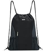 Drawstring Backpack String Bag Sackpack Cinch Water Resistant Nylon for Gym Shopping Sport Yoga b...
