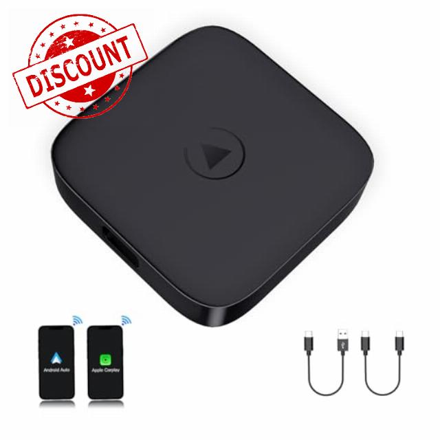 CARABC B2 Wireless CarPlay & Android Auto Adapter with Android 11.0 - Magic Box 2.0 Built-in Dual WiFi Support Netflix/YouTube Supports Simultaneous use of CarPlay and Online Video Playback.