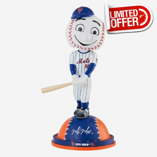 Mr. Met New York Mets Magnetic Stadium Base Bobblehead MLB Baseball