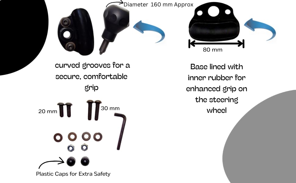 Steering Wheel knob, quick release spinner knob, steering wheel aid