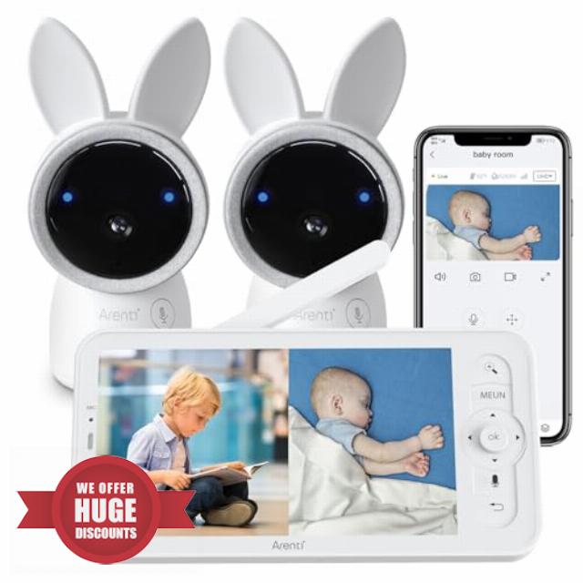 ARENTI Split-Screen Baby Monitor 2 Cameras