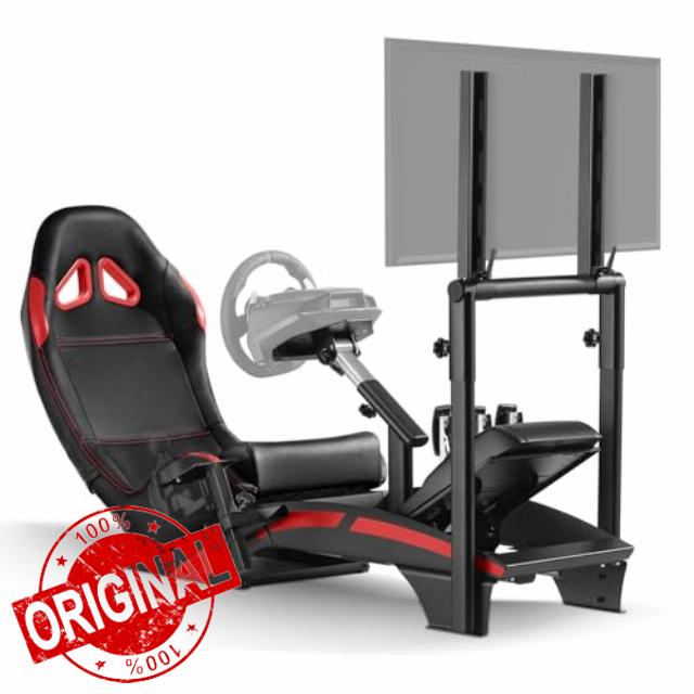 RACGTING Racing Simulator Cockpit with TV Monitor Stand for G920 G29 G923