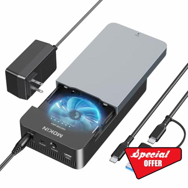 NVMe M.2 Duplicator Dual-Bay Offline Clone Tool-Free