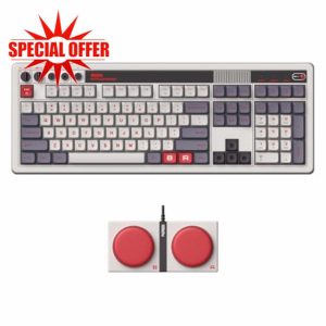 8BitDo Retro 108 Mechanical Keyboard with 108 Keys and Integrated Numpad