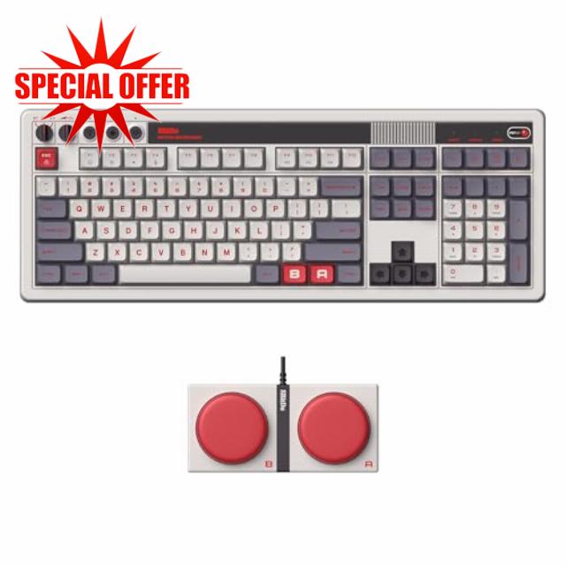 8BitDo Retro 108 Mechanical Keyboard with 108 Keys and Integrated Numpad
