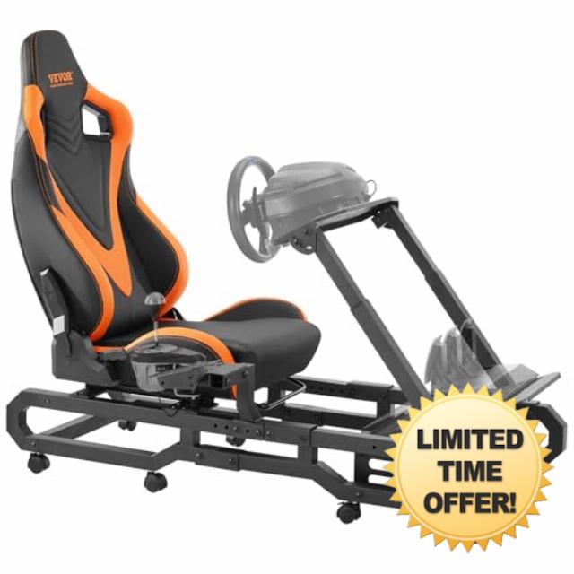 VEVOR Racing Wheel Stand with Wheels For Logitech G923/G920/G29