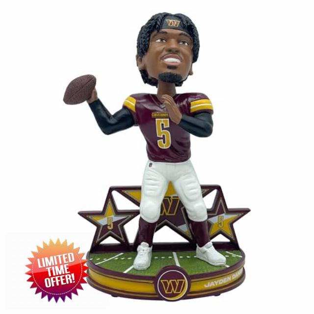 Jayden Daniels Washington Commanders Superstar Series Bobblehead NFL Football