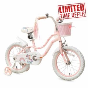 ACEGER Princess Style Girls Bike with Basket for 3-14 Years Old Kids and Toddlers