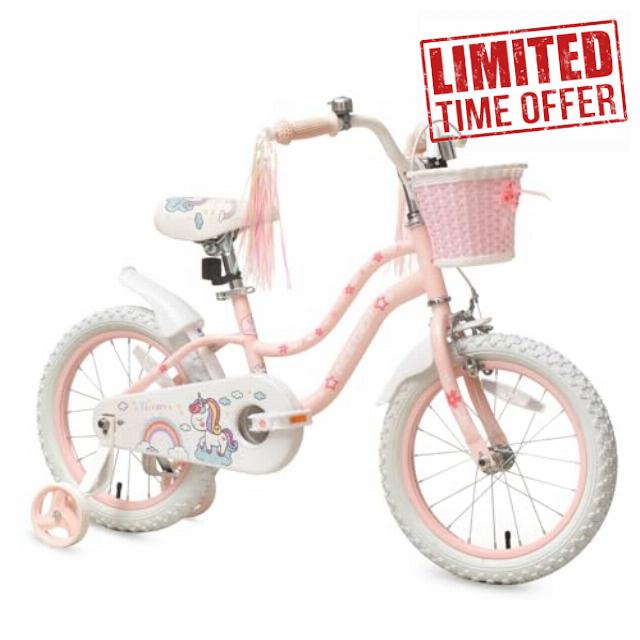 ACEGER Princess Style Girls Bike with Basket for 3-14 Years Old Kids and Toddlers
