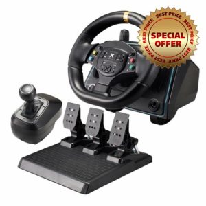 NBCP DOYO Gaming Steering Wheel with Pedals and Shifter