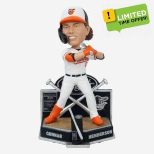 Gunnar Henderson Baltimore Orioles 2023 Silver Slugger Bobblehead MLB Baseball