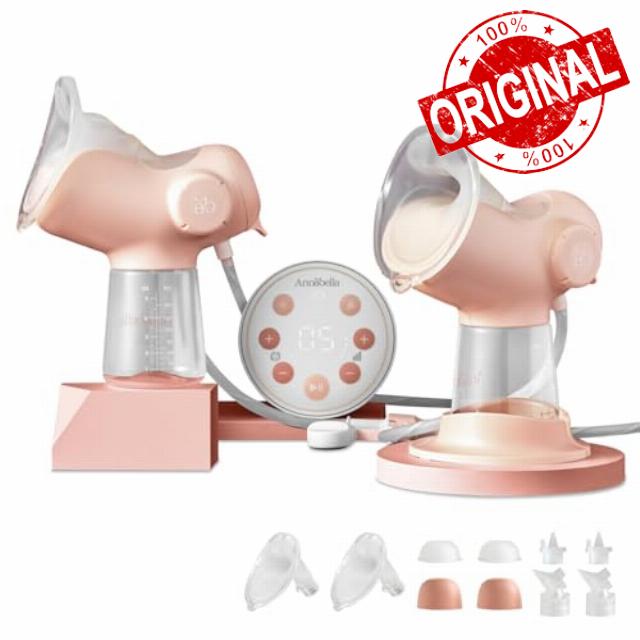 Annabella Double Electric Breast Pump - Simulates Baby’s Tongue | 9 Modes & Night Light (Adjustable Shield 18-24mm)