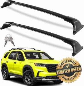 260lbs Roof Rack Cross Bars Compatible with Honda Pilot 2023 2024 2025 Sport TrailSport Touring Elite with Raised Rails (Not for LX & EX-L)