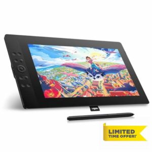 UGEE 15.4 inch Drawing Tablet with Screen，143% sRGB UE16 Computer Graphics Tablet with Full-Laminated Screen 8+1 Hot Keys 16K Level Pressure Battery-Free Stylus，Drawing Pad for PC/Windows/Mac/Android