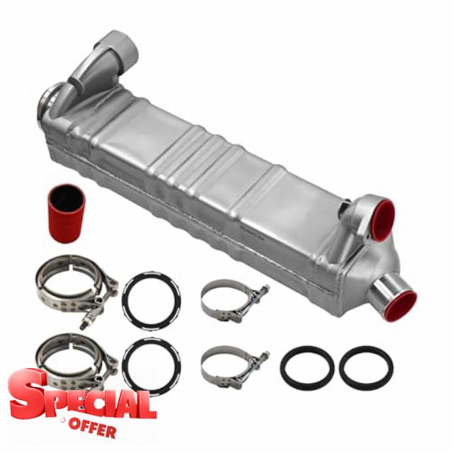 85136428 E-G-R Cooler with Hose and Clamps for 2008-2016 Mack MP8 Vo-lv-o D13 Engine 12.8L VAH VHD VNL VNM CXU Replace# 21480645 22134241 21726458