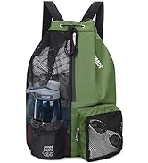 WANDF Swim Bag Mesh Drawstring Backpack with Wet Pocket for Swimming, Gym, and Workout Gear