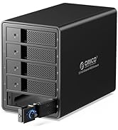 ORICO 5 Bay External Hard Drive Enclosure Magnetic Aluminum 3.5inch USB 3.0 to SATA HDD Enclosure...