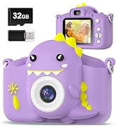 Hangrui Kids Camera, 20MP Dual Lens Kids Digital Camera with Silicone Case 2.0 Inch IPS Screen 10...