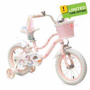 ACEGER Princess Style Girls Bike with Basket for 3-14 Years Old Kids and Toddlers