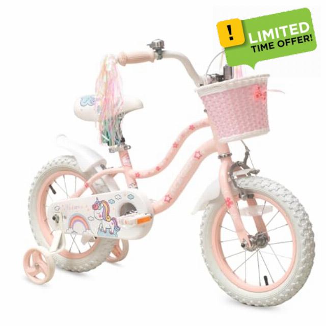 ACEGER Princess Style Girls Bike with Basket for 3-14 Years Old Kids and Toddlers