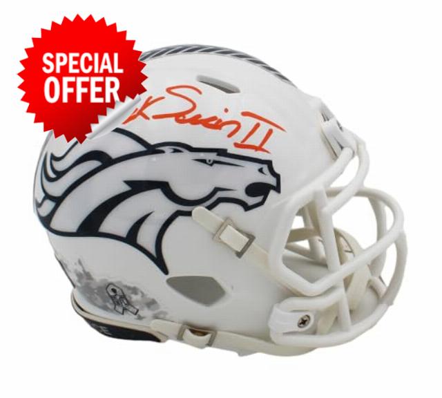 Patrick Surtain II Autographed/Signed Denver Speed STS 3 Mini Helmet