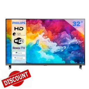 PHILIPS 32-Inch Class HD 720p Smart TV Borderless Refresh Rate 60Hz Compatible with Alexa and Google Assistant 32PFL6452/F7 (Refurbished)