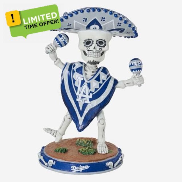 Los Angeles Calavera Glow In The Dark Bobblehead Dodgers Baseball