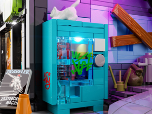 FUNWHOLE Skate-Shop Lighting Building-Bricks Set - Street Fusion City Skate Store