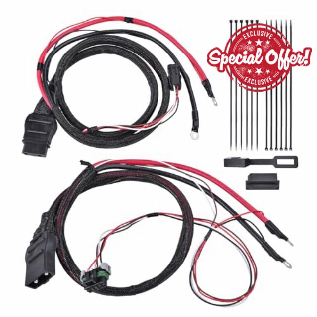 42014 42015 4 Pin Truck and Plow Side Battery Cable Fits for Western SnowEx Fisher Blizzard Snow Plow Replace# 48295