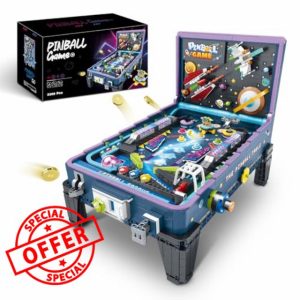 Pinball Machine Building Block Toy - with Visual and Sound Effects