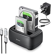 ORICO External Hard Drive Dock Duplicator/Cloner SATA to USB C for 2.5”/3.5” Seagate Samsung WD C...