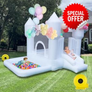 Inflatable White Bounce House