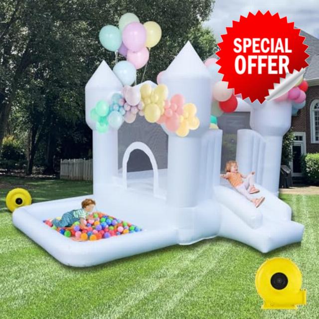 Inflatable White Bounce House