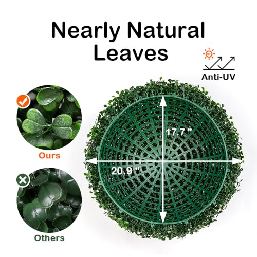 All-Year Green Faux Plant Decorative Balls for Front Door