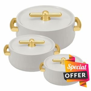 Casserole Thermoware Serving Stainless Steel Hot Cold Food Insulated Casserole Double Wall Hot Pot Jumbo Set of 3