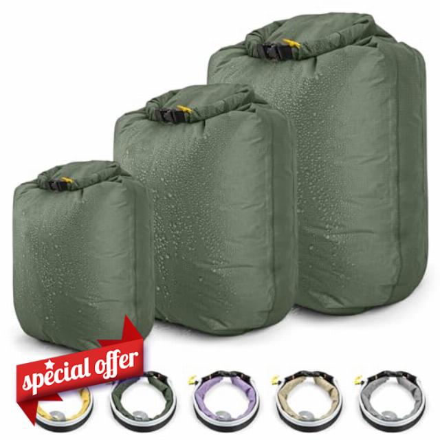 HIKEMAN Waterproof Dry Bag Set - Lightweight Canoe Bags Dry Sack