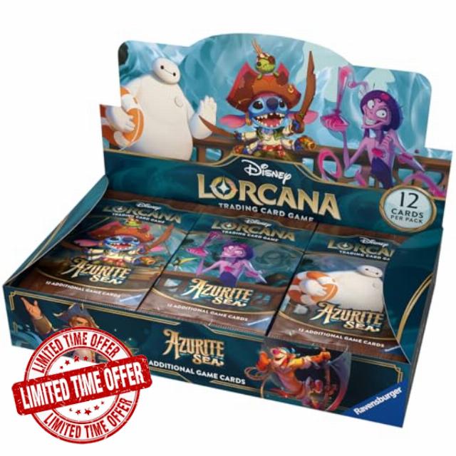 Ravensburger Disney Lorcana TCG: Azurite Sea Booster Pack Display for Ages 8 and Up